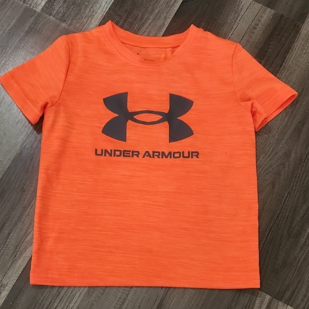 Under Armour Kids' Bright Orange Short Sleeve Shirt. Size 4 Worn Once